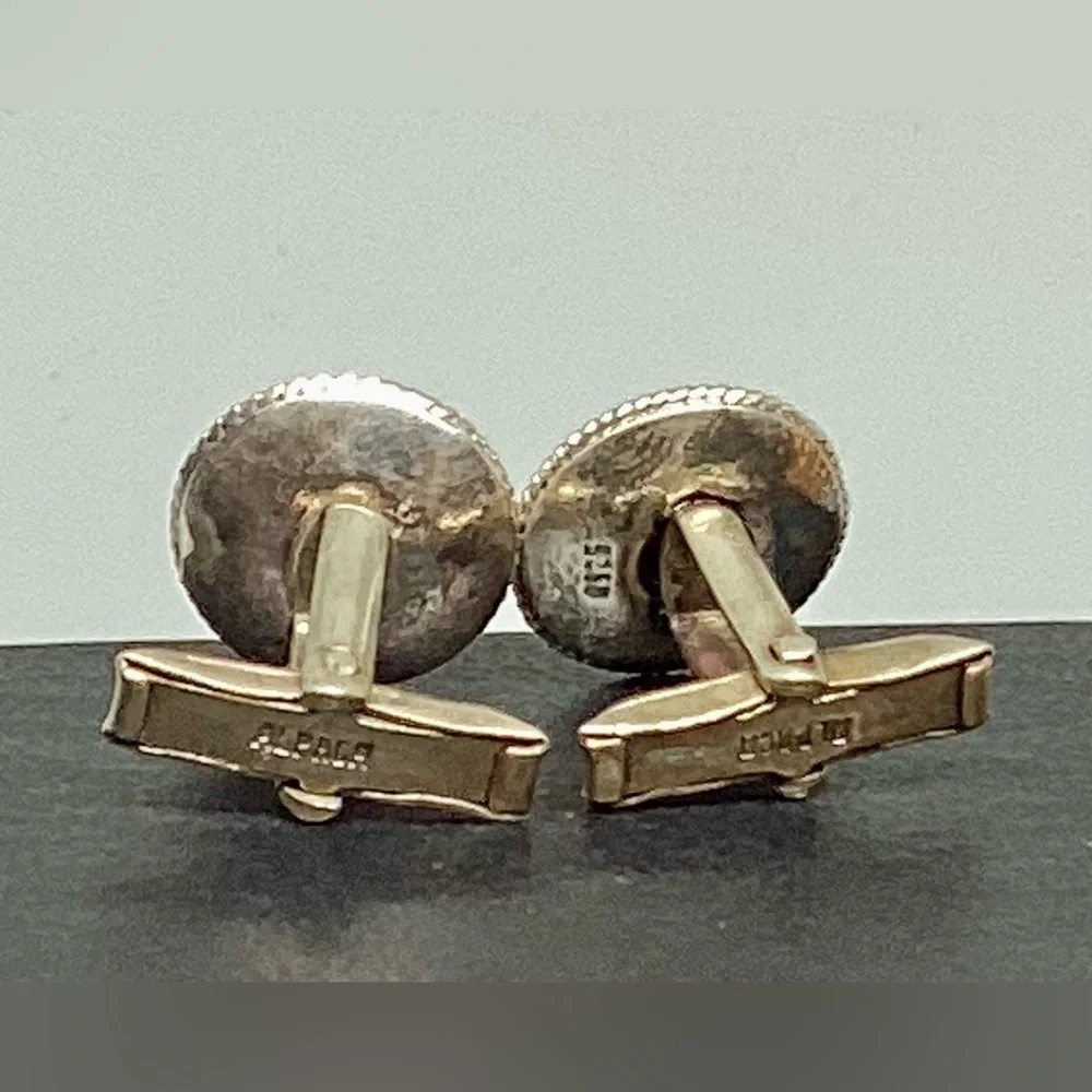 925 Sterling Silver Sombrero Hat Cuff Links Mexican